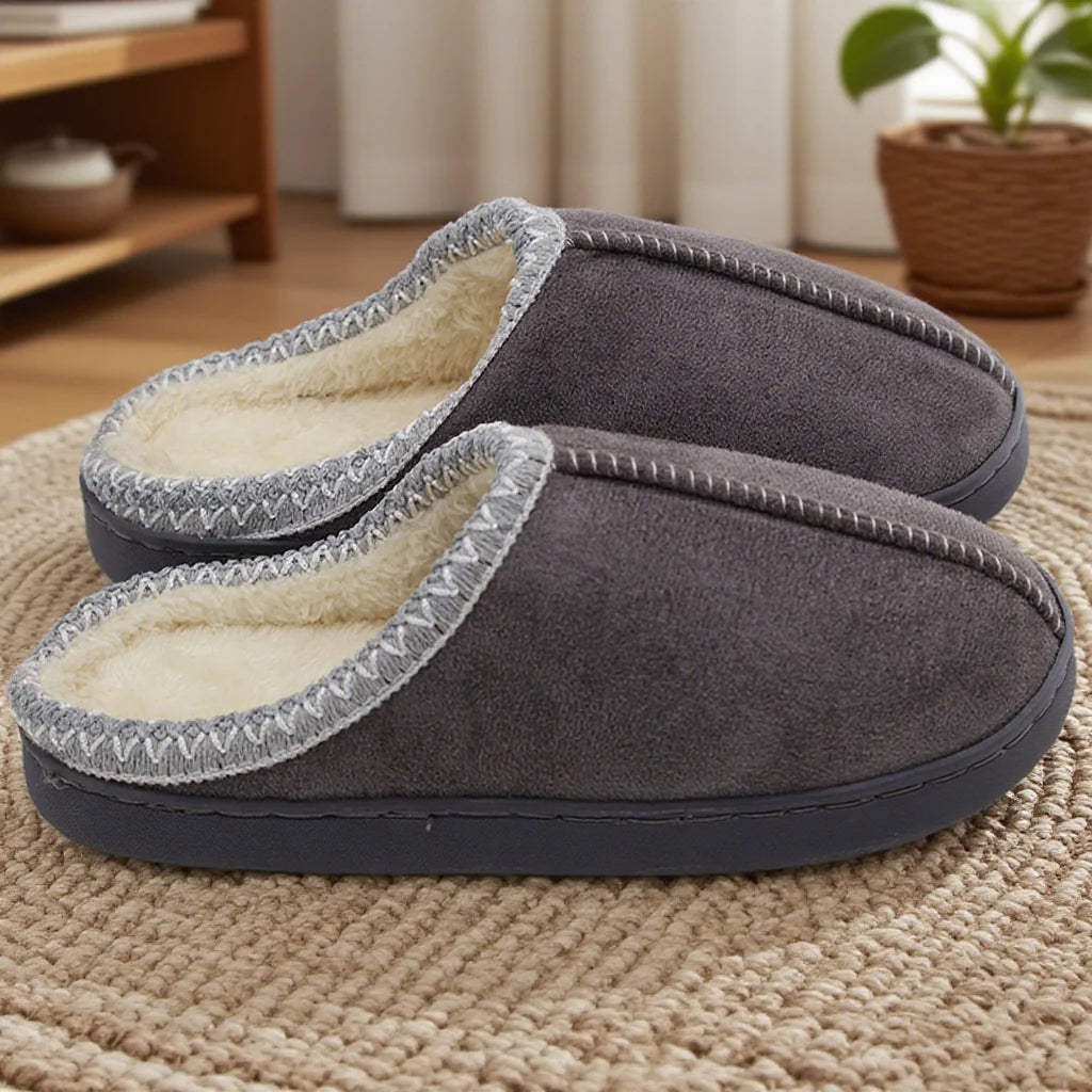 Plush Fleece Platform Winter Slippers – Soft, Warm & Non-Slip