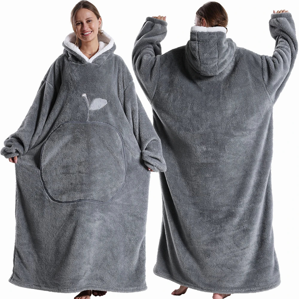 Cloud Blanket Hoodie - Oversized Cosy Loungewear with Hood & Sleeves