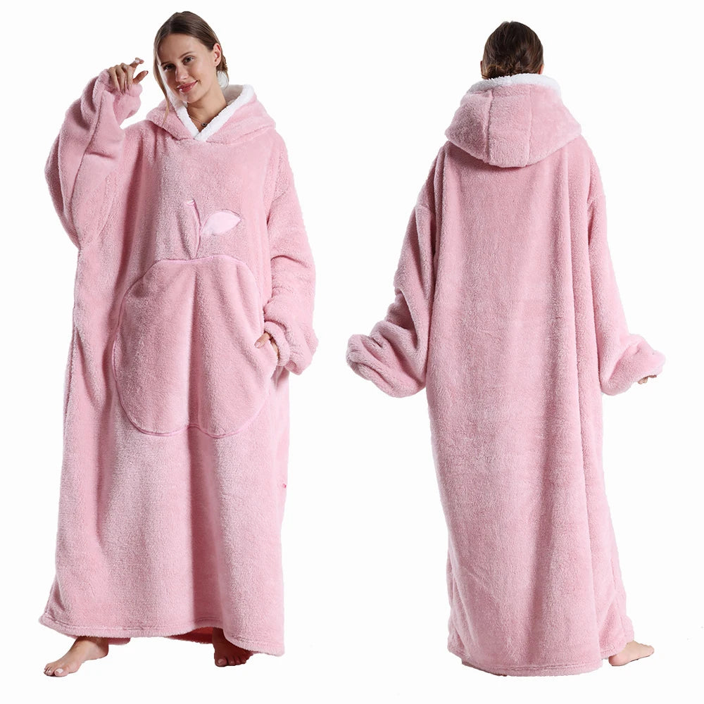Cloud Blanket Hoodie - Oversized Cosy Loungewear with Hood & Sleeves