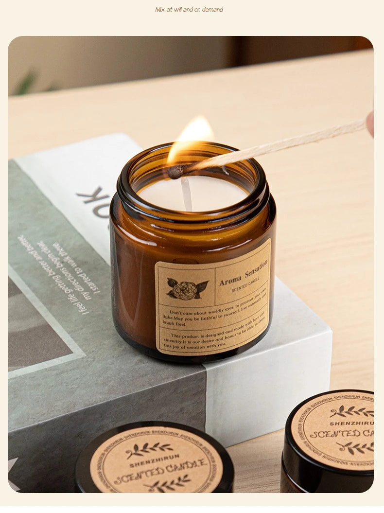 AROMA Natural & Chemical-Free Scented Candle - Home Fragrance Made with Plant Wax & Essential Oils