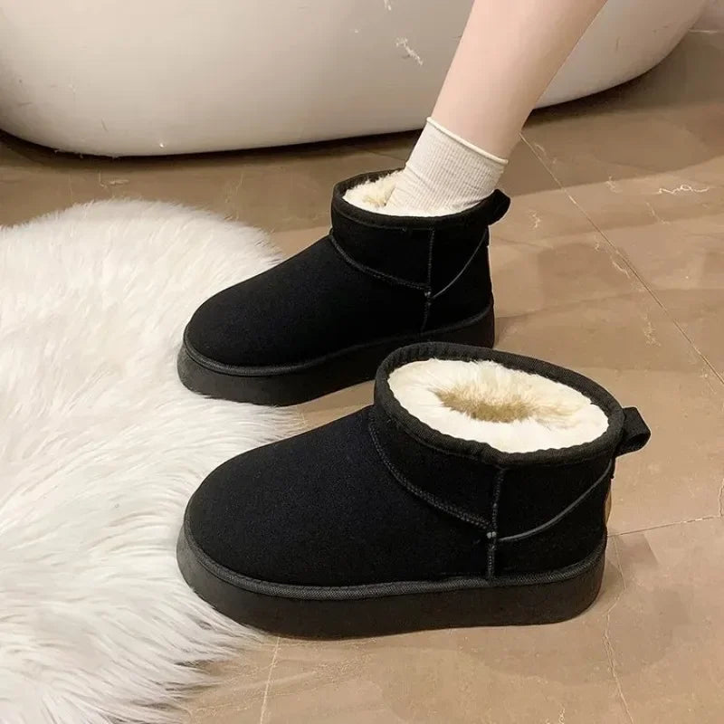 Plush Fleece Arctic Platform Winter Boots – Soft, Warm & Non-Slip