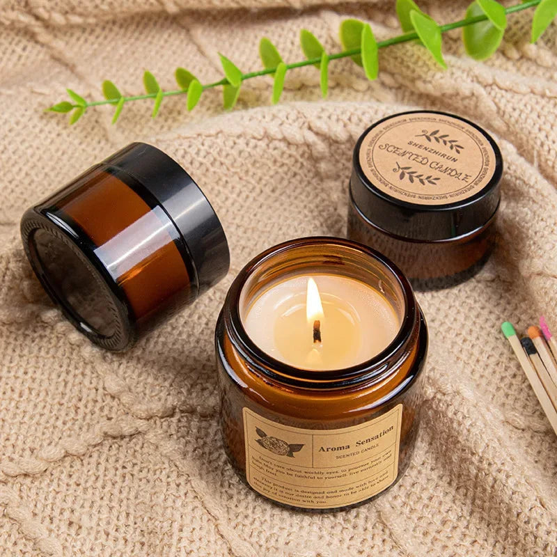 AROMA Natural & Chemical-Free Scented Candle - Home Fragrance Made with Plant Wax & Essential Oils