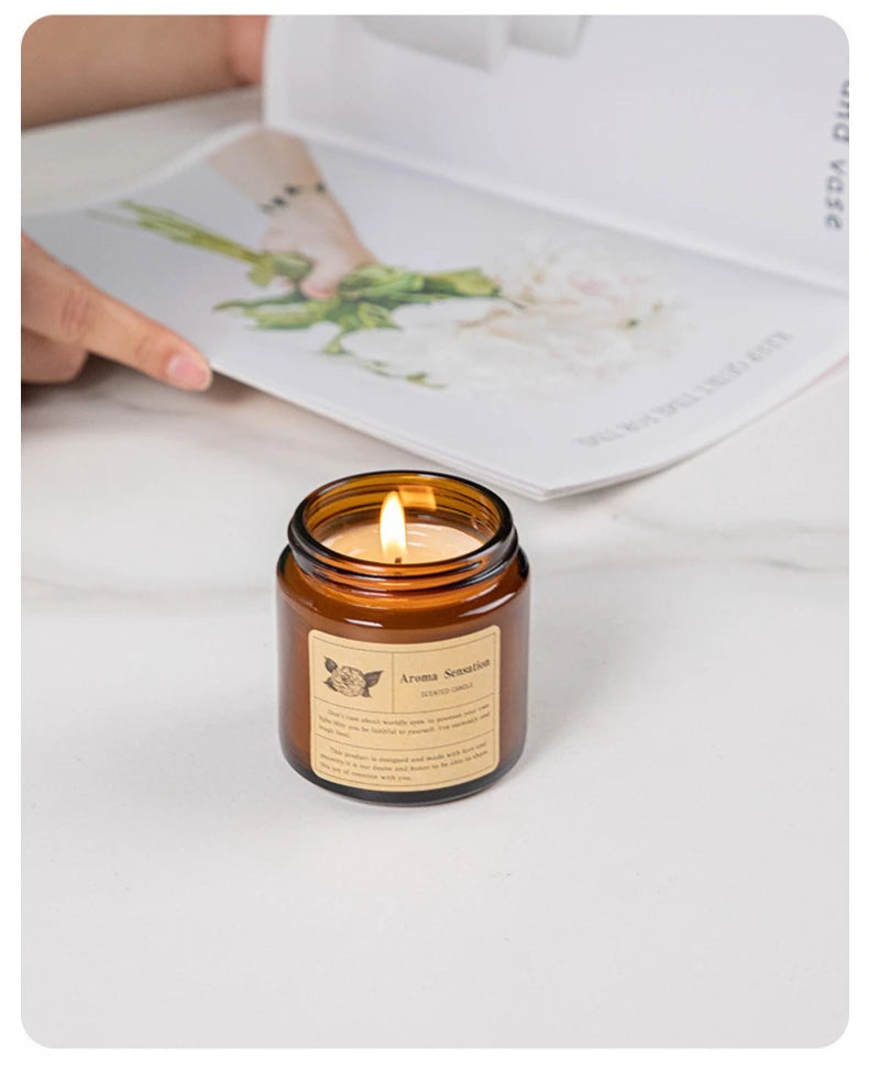 AROMA Natural & Chemical-Free Scented Candle - Home Fragrance Made with Plant Wax & Essential Oils