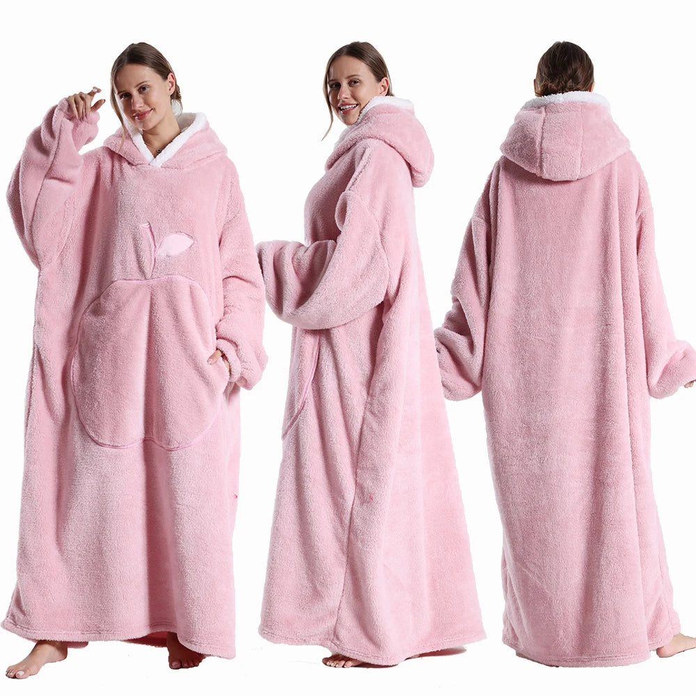 Cloud Blanket Hoodie - Oversized Cosy Loungewear with Hood & Sleeves