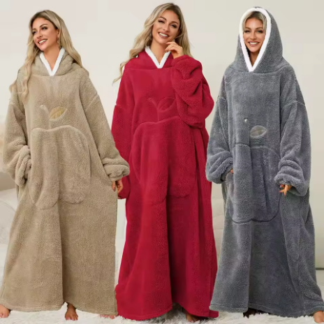 Cloud Blanket Hoodie - Oversized Cosy Loungewear with Hood & Sleeves