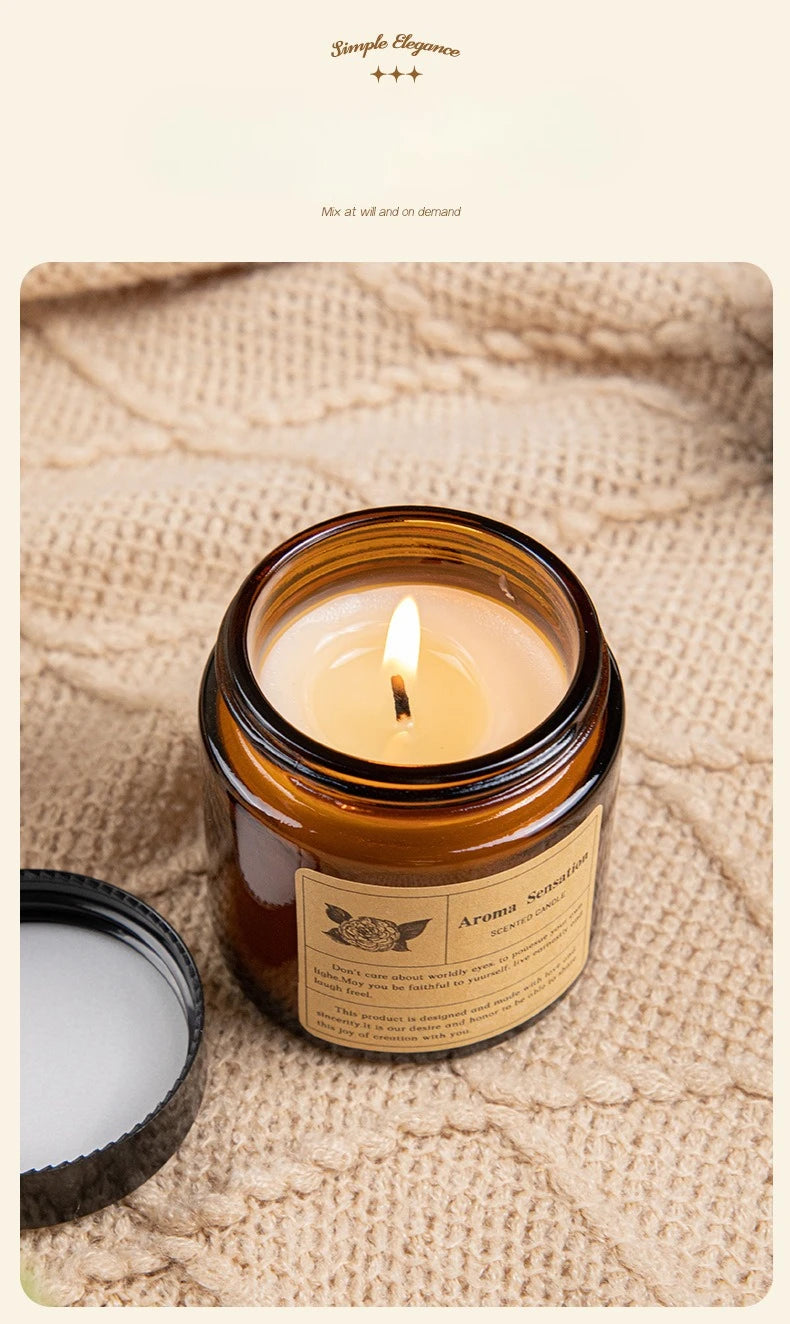 AROMA Natural & Chemical-Free Scented Candle - Home Fragrance Made with Plant Wax & Essential Oils