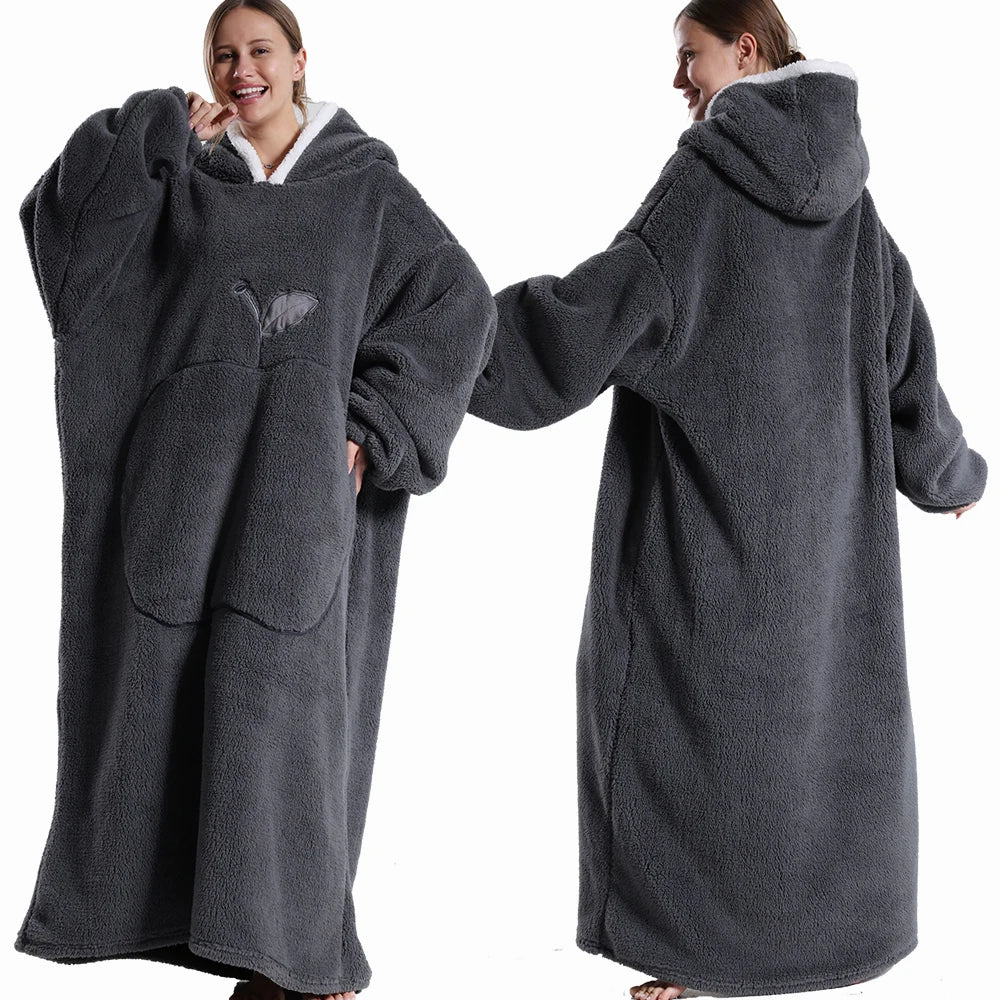 Cloud Blanket Hoodie - Oversized Cosy Loungewear with Hood & Sleeves