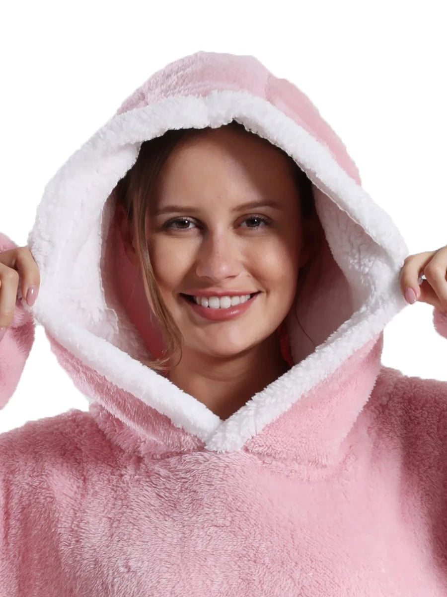 Cloud Blanket Hoodie - Oversized Cosy Loungewear with Hood & Sleeves