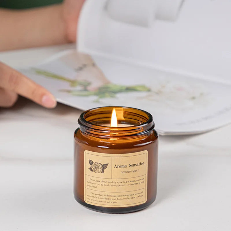 AROMA Natural & Chemical-Free Scented Candle - Home Fragrance Made with Plant Wax & Essential Oils