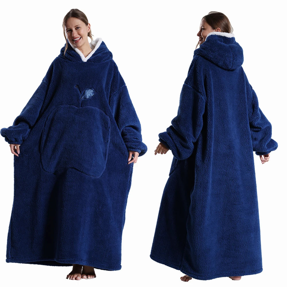 Cloud Blanket Hoodie - Oversized Cosy Loungewear with Hood & Sleeves